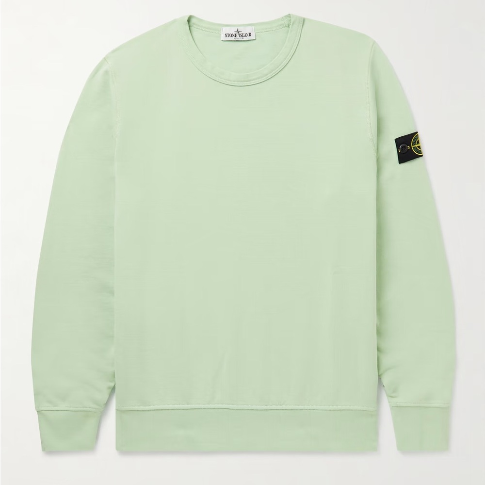 Stone Island Junior Sweatshirt – Pastel Green (Size 14Y / fits Women’s Small)